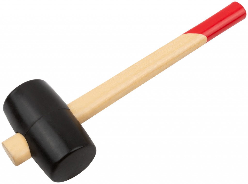 Киянка резиновая, деревянная ручка КУРС, 50 мм, 300 гр 45350