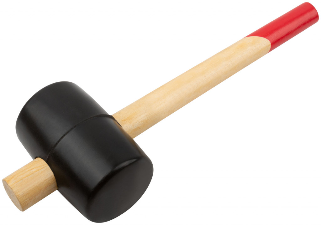 Киянка резиновая, деревянная ручка КУРС, 65 мм, 600 гр 45365