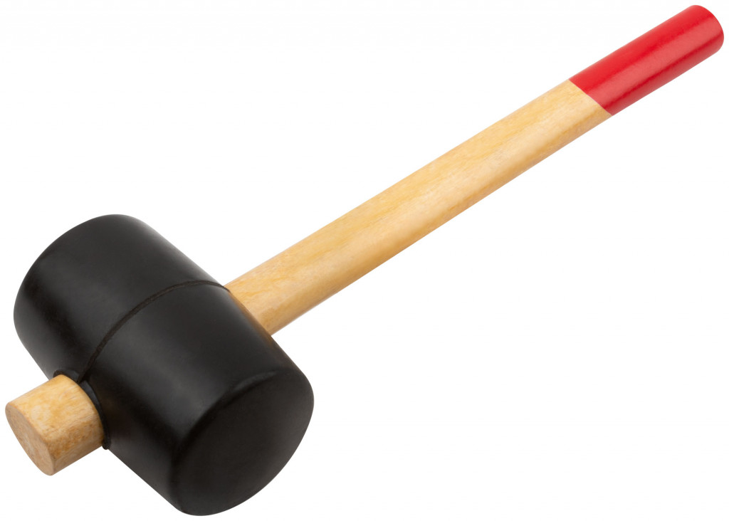 Киянка резиновая, деревянная ручка КУРС, 75 мм, 750 гр 45375