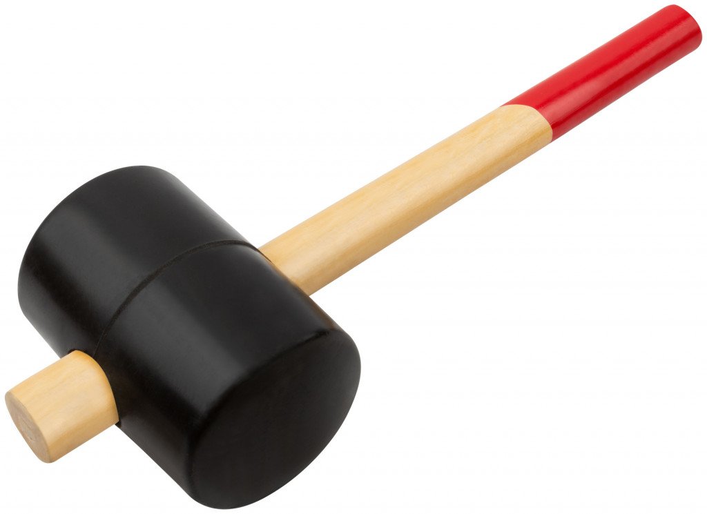 Киянка резиновая, деревянная ручка КУРС, 90 мм, 1200 гр 45390