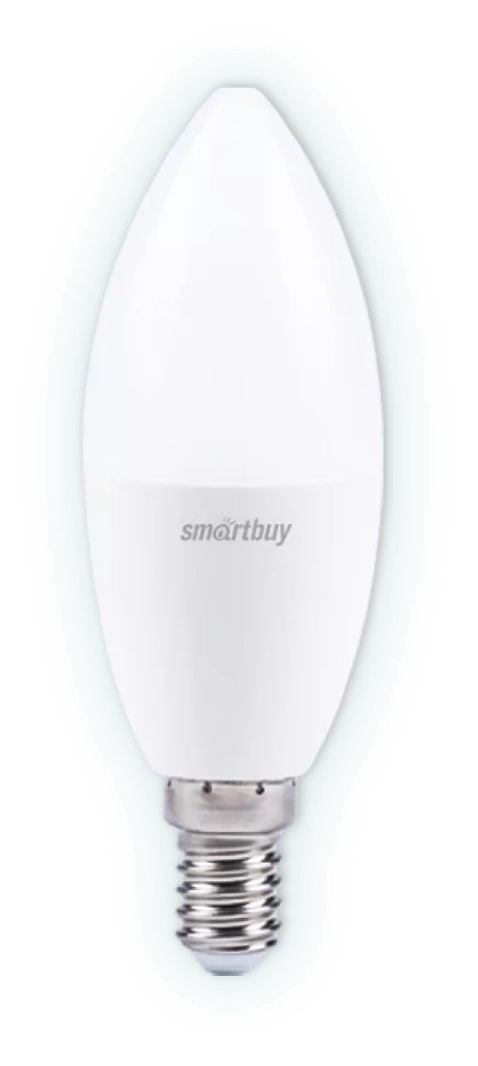 Светодиодная (LED) Лампа Smartbuy Е14, 9,5 Вт, свеча, холодный свет SBL-C37-9_5-60K-E14