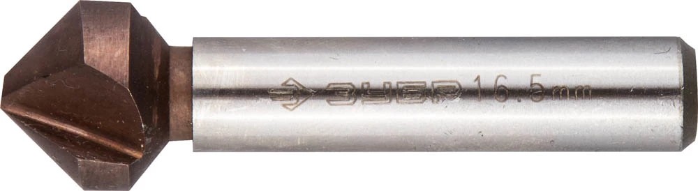 Зенкер конусный ЗУБР, Ø 16,5 x 60 мм, М8 29730-8