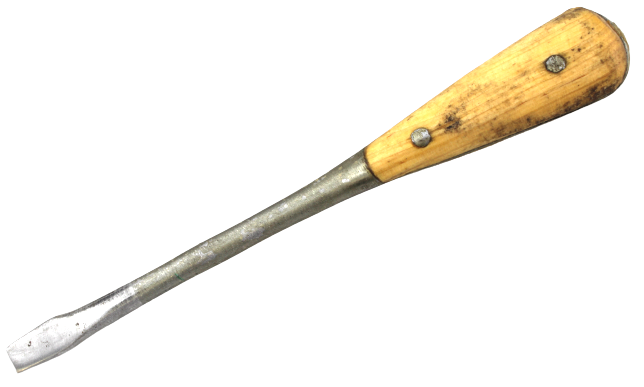 Отвертка плоская c деревянной ручкой, 160 мм