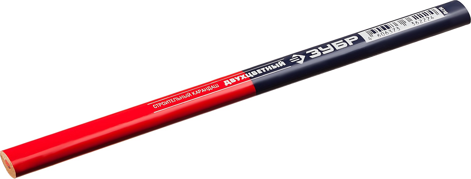 Двухцветный строительный карандаш ЗУБР, HB, 180 мм, КС-2 06310
