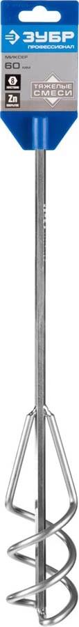 Миксер на дрель, для песчано-гравийных смесей ЗУБР, 60х400 мм 06033-06-40