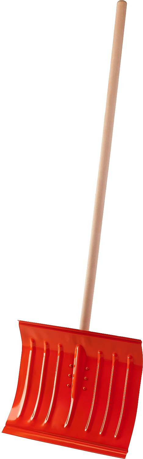 Лопата для уборки снега СИБИН, 385х370х1350 мм, пластиковая, деревянный черенок 421832