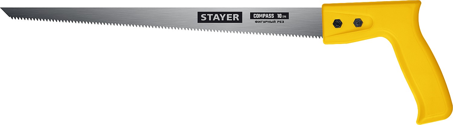 Выкружная мини-ножовка для гипсокартона STAYER, 300 мм, 10 TPI 1518