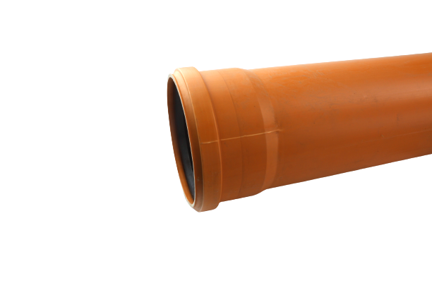 Труба для наружной канализации D 110 мм, 2 м ( рыжая ) толщина 3,2 мм ХЕМКОР