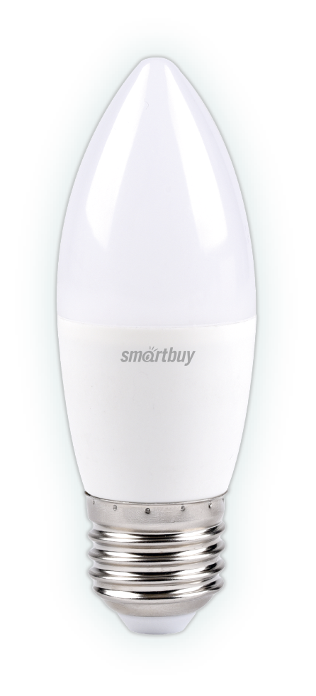 Светодиодная (LED) Лампа Smartbuy Е27, 9,5 Вт, свеча, холодный свет