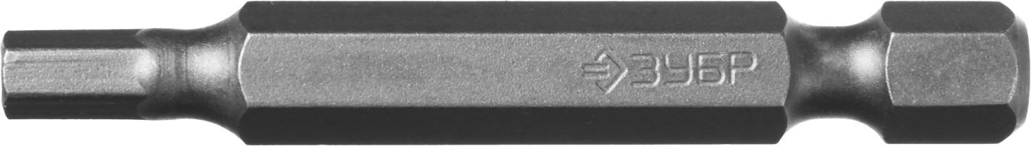 Бита ЗУБР, тип хвостовика E 1/4″, 50 мм, HEX4, 1 шт 26007-4-50-2