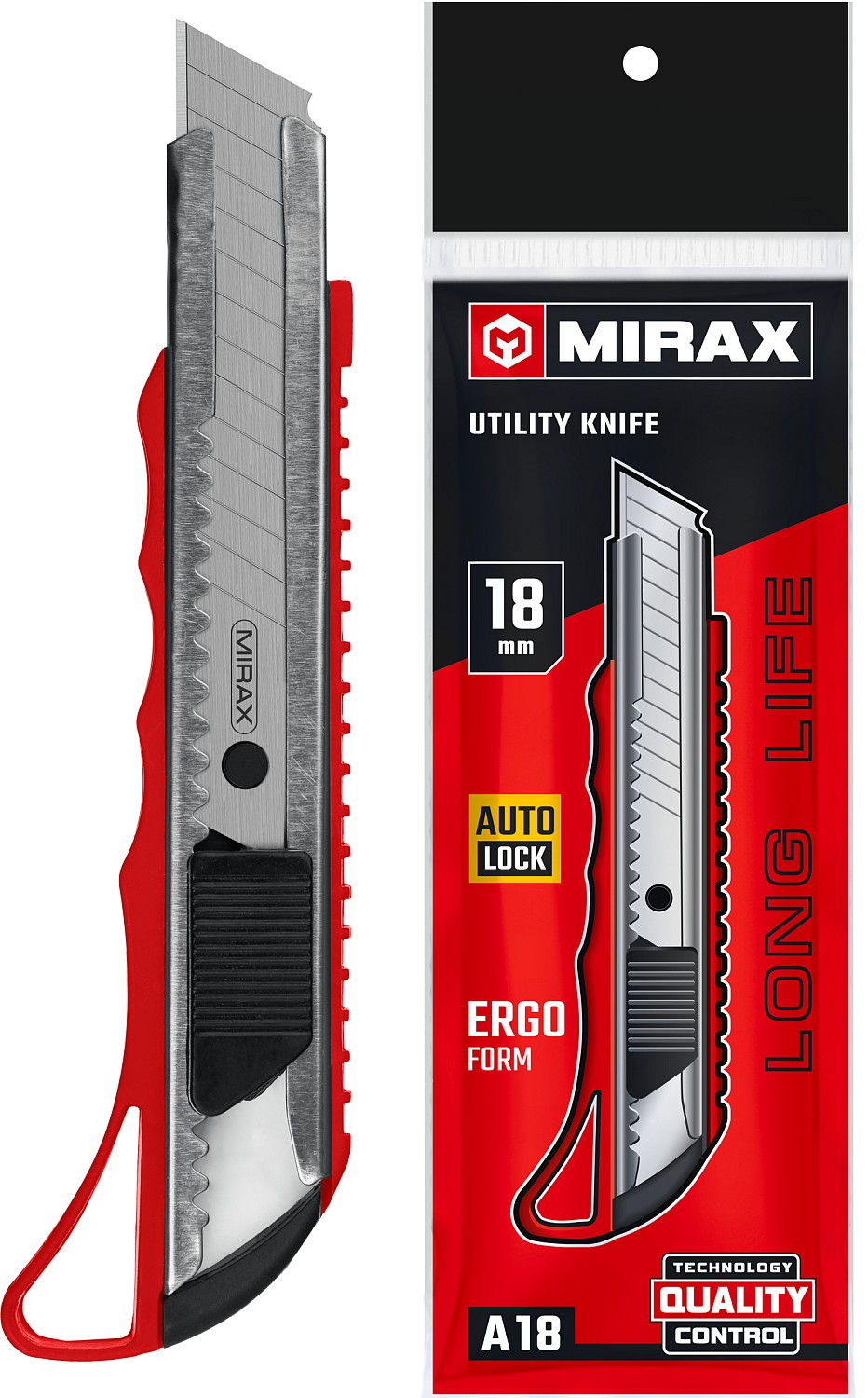 Нож технический MIRAX, с автостопом 18 мм 09127
